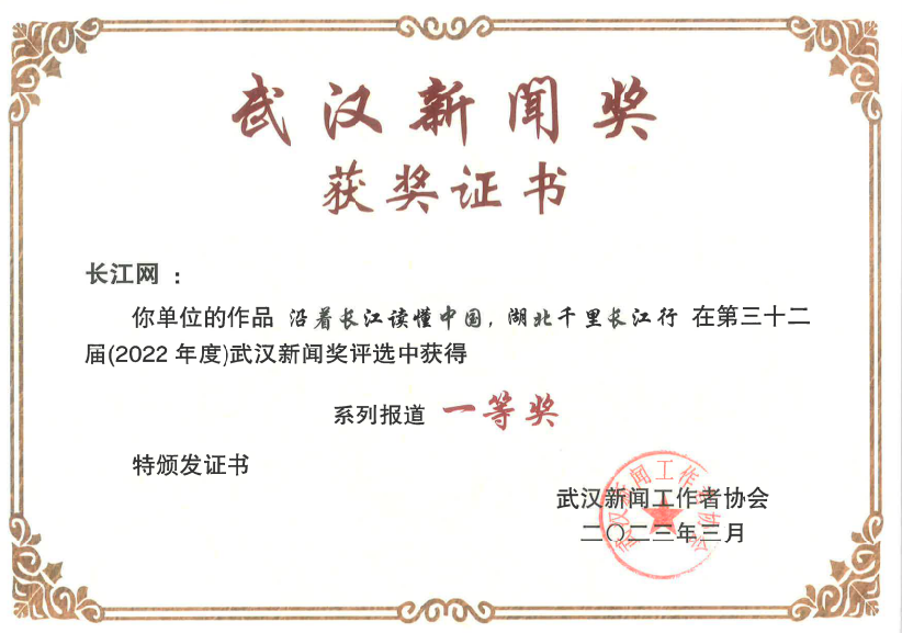 第三十二屆武漢新聞獎(2022年度)系列報道一等獎